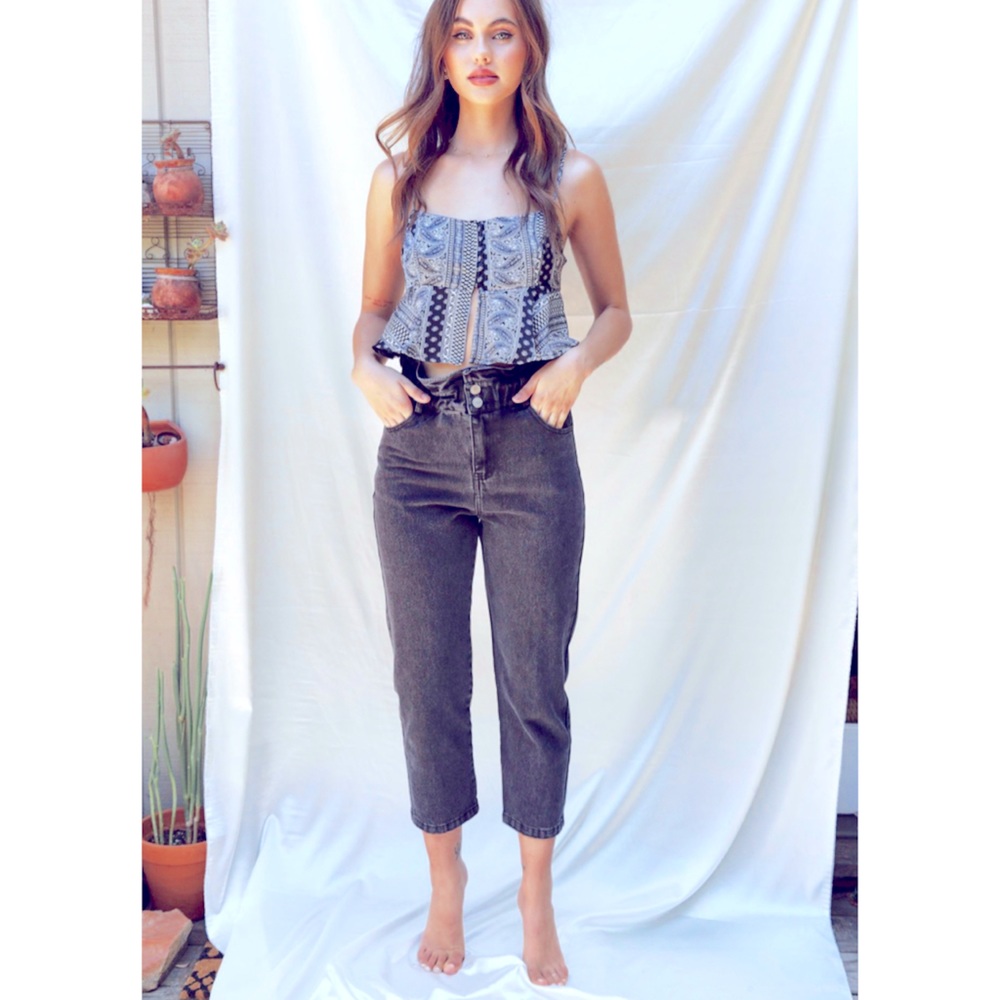 Paper Bag Black Jeans